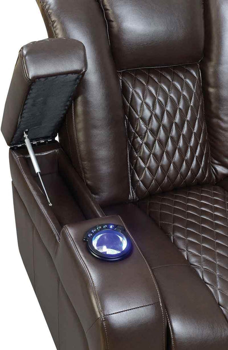 Coaster Furniture - Delangelo Brown 3 Piece Power Motion Living Room Set - 602304P-S3 - GreatFurnitureDeal