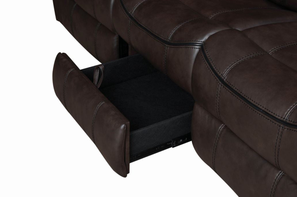 Coaster Furniture - Sawyer Brown Reclining Sofa - 602331 - GreatFurnitureDeal