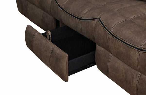 Coaster Furniture - Sawyer Reclining Sofa in Macchiato - 602334