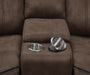 Coaster Furniture - Sawyer Gliding Loveseat with Console in Macchiato - 602335 - GreatFurnitureDeal