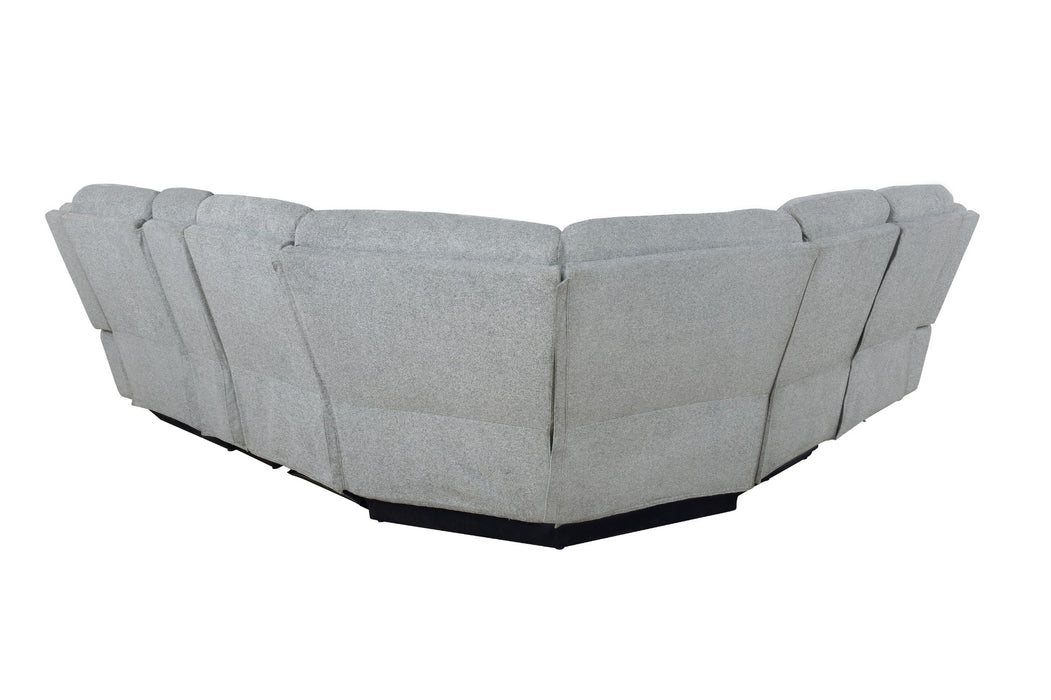 Coaster Furniture - Belize 6-Piece Pillow Top Arm Motion Sectional Grey - 602560 - GreatFurnitureDeal