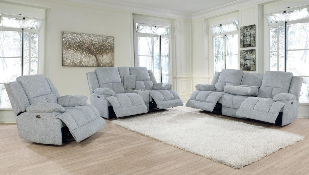 Coaster Furniture - Waterbury Upholstered Power Sofa Grey - 602561P - GreatFurnitureDeal