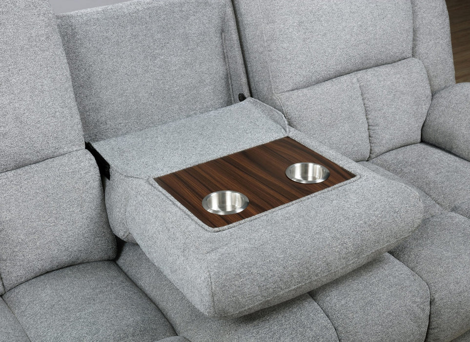 Coaster Furniture - Waterbury Upholstered Power Sofa Grey - 602561P - GreatFurnitureDeal
