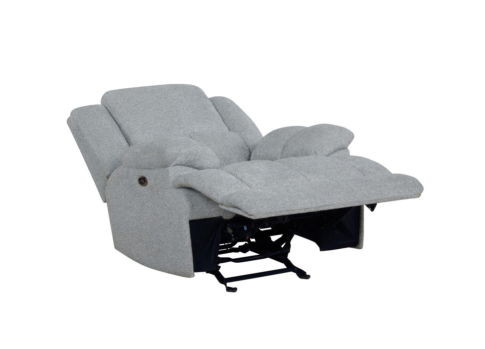 Coaster Furniture - Waterbury Upholstered Power Glider Recliner Grey - 602563P
