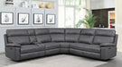 Coaster Furniture - Albany 6 Piece Power Headrest Sectional in Grey - 603270PP