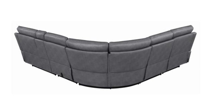 Coaster Furniture - Albany 6 Piece Power Headrest Sectional in Grey - 603270PP - GreatFurnitureDeal