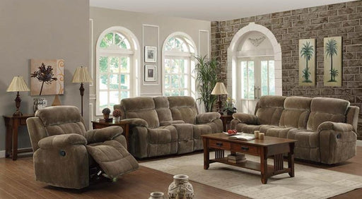 Coaster Furniture - Myleene 2 Piece Reclining Sofa Set in Mocha - 603031-S2