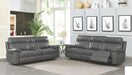 Coaster Furniture - Albany Gray Power Reclining Sofa With Power Headrest - 603271PP - GreatFurnitureDeal