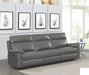 Coaster Furniture - Albany Gray Power Reclining Sofa With Power Headrest - 603271PP - GreatFurnitureDeal