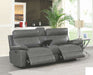 Coaster Furniture - Albany Gray Power Reclining Loveseat With Power Headrest - 603272PP