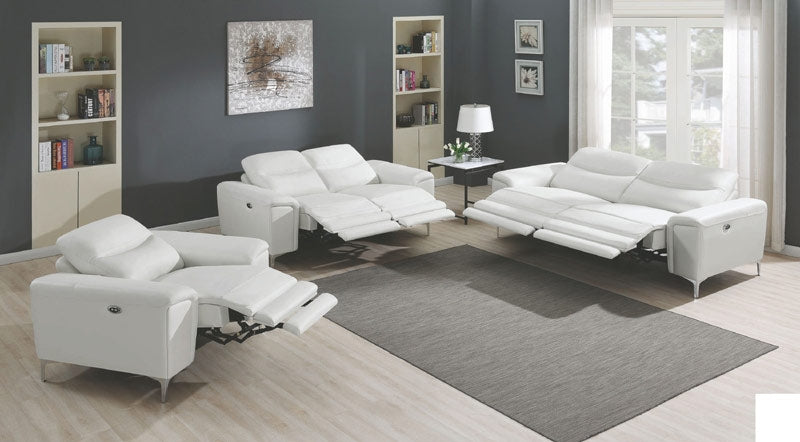 Coaster Furniture - Largo 2 Piece White Power Reclining Living Room Set - 603394P-S2 - GreatFurnitureDeal