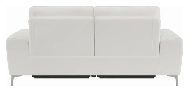 Coaster Furniture - Largo White Power Reclining Sofa - 603394P - Back View