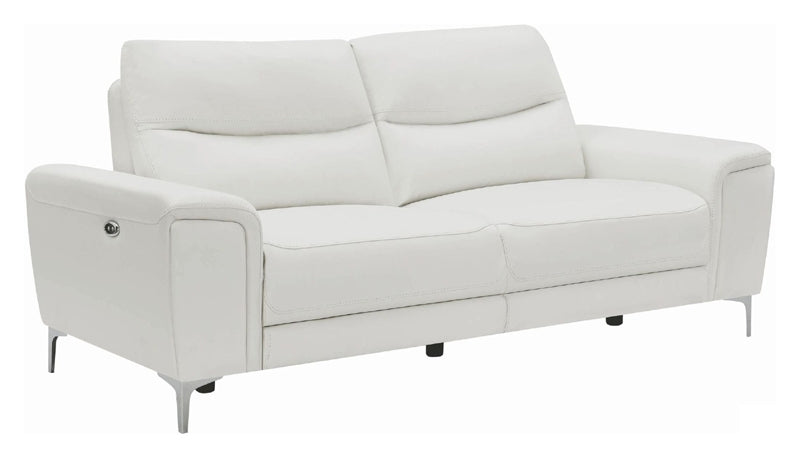 Coaster Furniture - Largo 2 Piece White Power Reclining Living Room Set - 603394P-S2 - Power Sofa