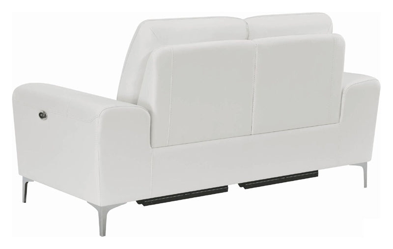Coaster Furniture - Largo White Power Reclining Loveseat - 603395P - GreatFurnitureDeal