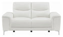 Coaster Furniture - Largo White Power Reclining Loveseat - 603395P - Front View