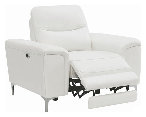 Coaster Furniture - Largo White Power Reclining Recliner - 603396P