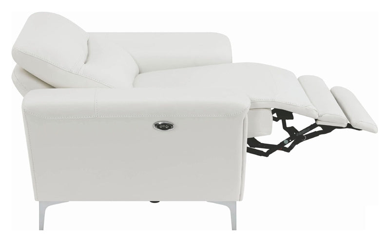 Coaster Furniture - Largo White Power Reclining Recliner - 603396P - GreatFurnitureDeal