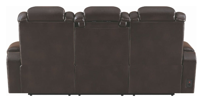 Coaster Furniture - Korbach Espresso Power Reclining Sofa With Power Headrest - 603411PP - Back View
