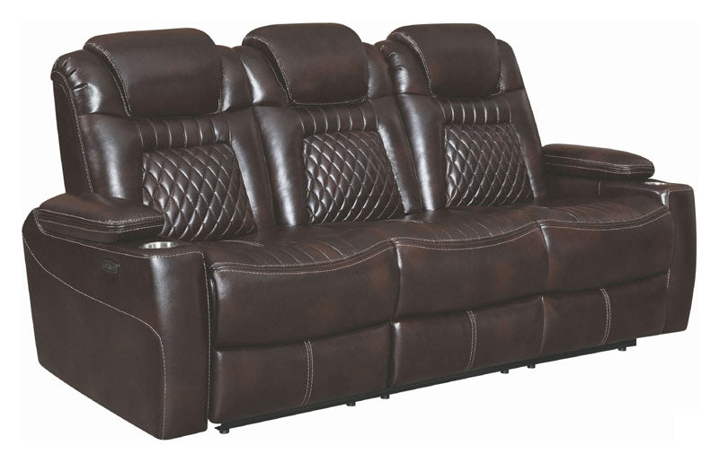 Coaster Furniture - Korbach 3 Piece Espresso Power Reclining Power Headrest Living Room Set - 603411PP-S3 - Power Sofa