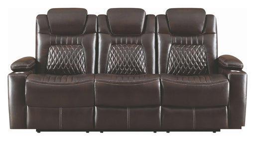 Coaster Furniture - Korbach Espresso Power Reclining Sofa With Power Headrest - 603411PP - Front View