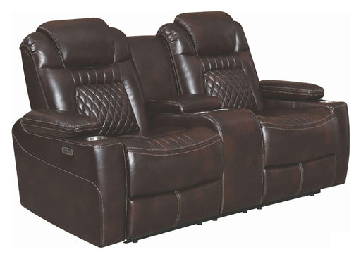 Coaster Furniture - Korbach Espresso Power Reclining Loveseat With Power Headrest - 603412PP - GreatFurnitureDeal