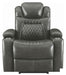 Coaster Furniture - Korbach Charcoal Power Recliner With Power Headrest - 603416PP - Front View