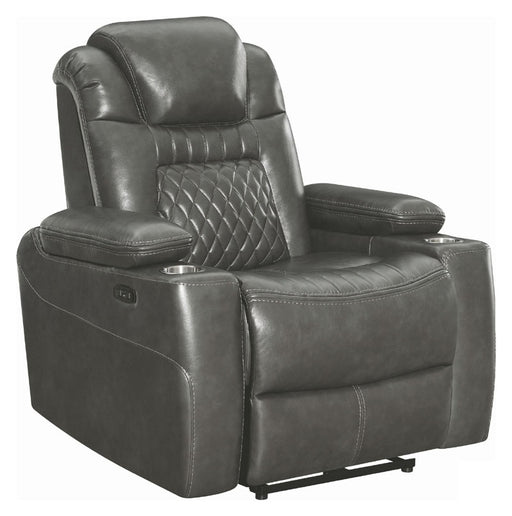 Coaster Furniture - Korbach Charcoal Power Recliner With Power Headrest - 603416PP