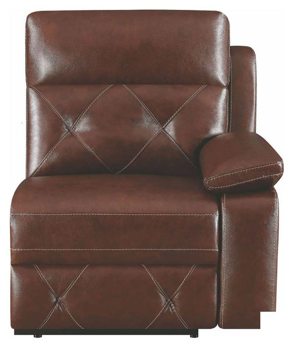 Coaster Furniture - Chester Chocolate Leather Power Reclining Sectional - 603440PP - GreatFurnitureDeal
