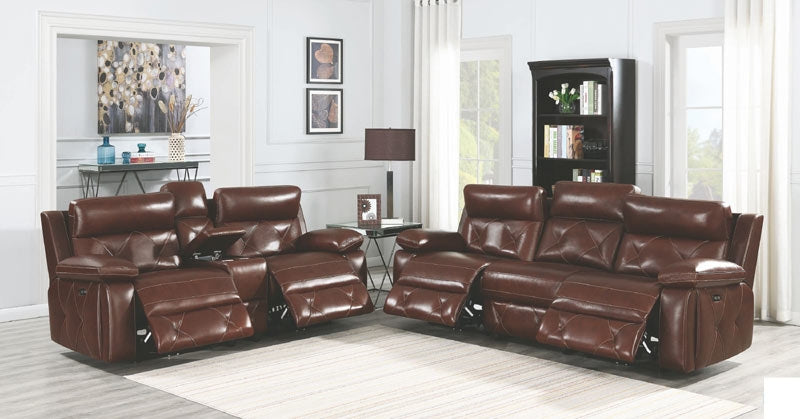 Coaster Furniture - Chester Chocolate Power Reclining Sofa With Power Headrest - 603441PP - GreatFurnitureDeal