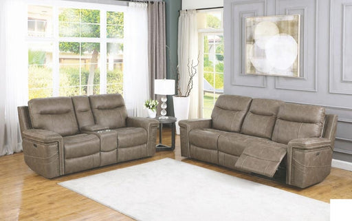 Coaster Furniture - Wixom 2 Piece Taupe Power Reclining Power Headrest Living Room Set - 603517PP-S2