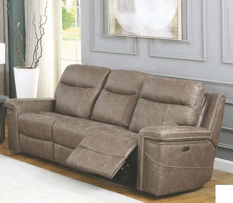 Coaster Furniture - Wixom 2 Piece Taupe Power Reclining Power Headrest Living Room Set - 603517PP-S2