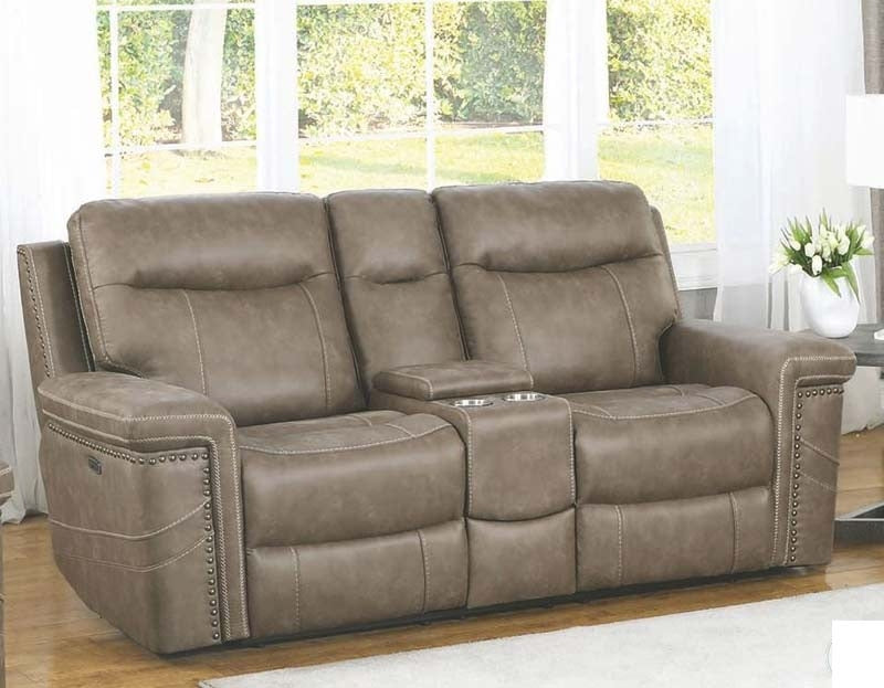 Coaster Furniture - Wixom 3 Piece Taupe Power Reclining Power Headrest Living Room Set - 603517PP-S3 - Power Loveseat