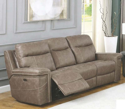 Coaster Furniture - Wixom Taupe Power Reclining Sofa With Power Headrest - 603517PP