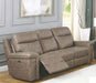Coaster Furniture - Wixom Taupe Power Reclining Sofa With Power Headrest - 603517PP - GreatFurnitureDeal