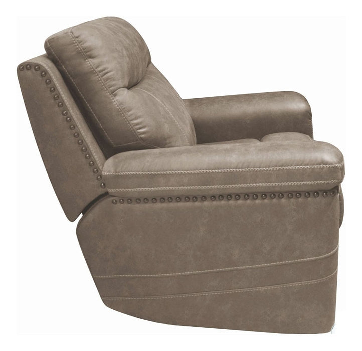 Coaster Furniture - Wixom Taupe Power Glider Recliner With Power Headrest - 603519PP - GreatFurnitureDeal
