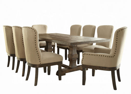 Acme Furniture - Landon 5 Piece Dining Room Set in Salvage Brown - 60737-5SET - GreatFurnitureDeal