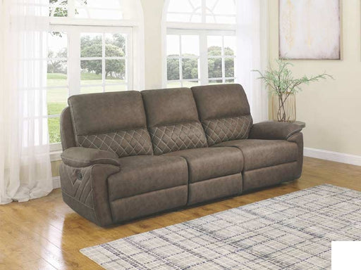 Coaster Furniture - Variel Taupe Reclining Sofa - 608981