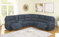 Coaster Furniture - Variel Blue Reclining Sectional - 608990AC-SEC