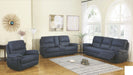 Coaster Furniture - Variel Blue Reclining Sofa - 608991