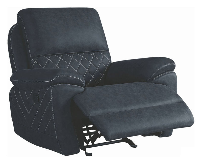 Coaster Furniture - Variel Blue Reclining Glider Recliner - 608993