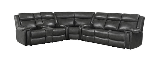 Coaster Furniture - Shallowford 3-Piece Upholstered Power^2 Sectional Hand Rubbed Charcoal - 609320PPI - GreatFurnitureDeal