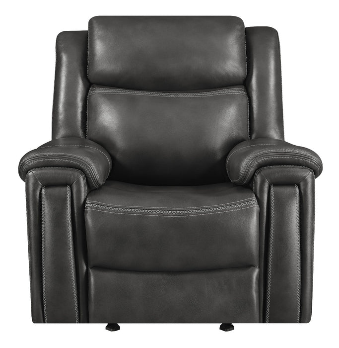 Coaster Furniture - Shallowford Upholstered Power^2 Glider Recliner Hand Rubbed Charcoal - 609323PP