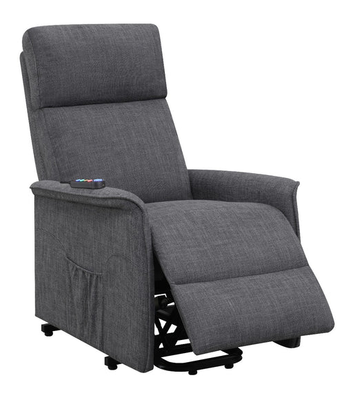 Coaster Furniture - Power Lift Recliner With Wired Remote Charcoal - 609406P - GreatFurnitureDeal