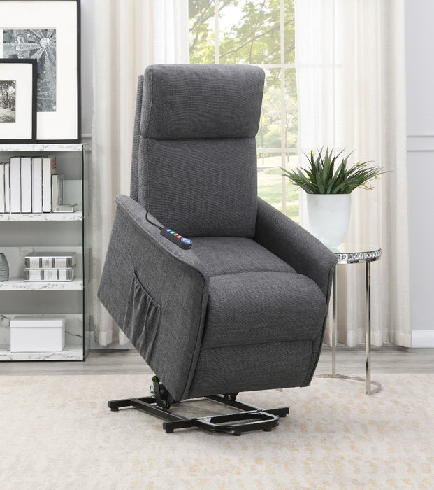 Coaster Furniture - Power Lift Recliner With Wired Remote Charcoal - 609406P
