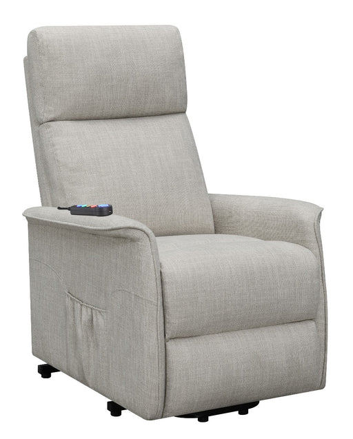 Coaster Furniture - Power Lift Recliner With Wired Remote Beige - 609407P - GreatFurnitureDeal