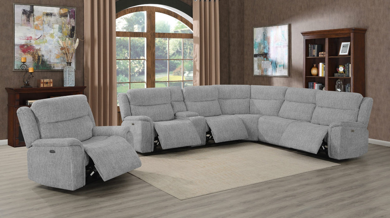 Coaster Furniture - Wagner 6-Piece Modular Power^2 Sectional Light Grey - 609510PP