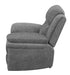 Coaster Furniture - Bahrain Upholstered Glider Recliner Charcoal - 609543 - GreatFurnitureDeal