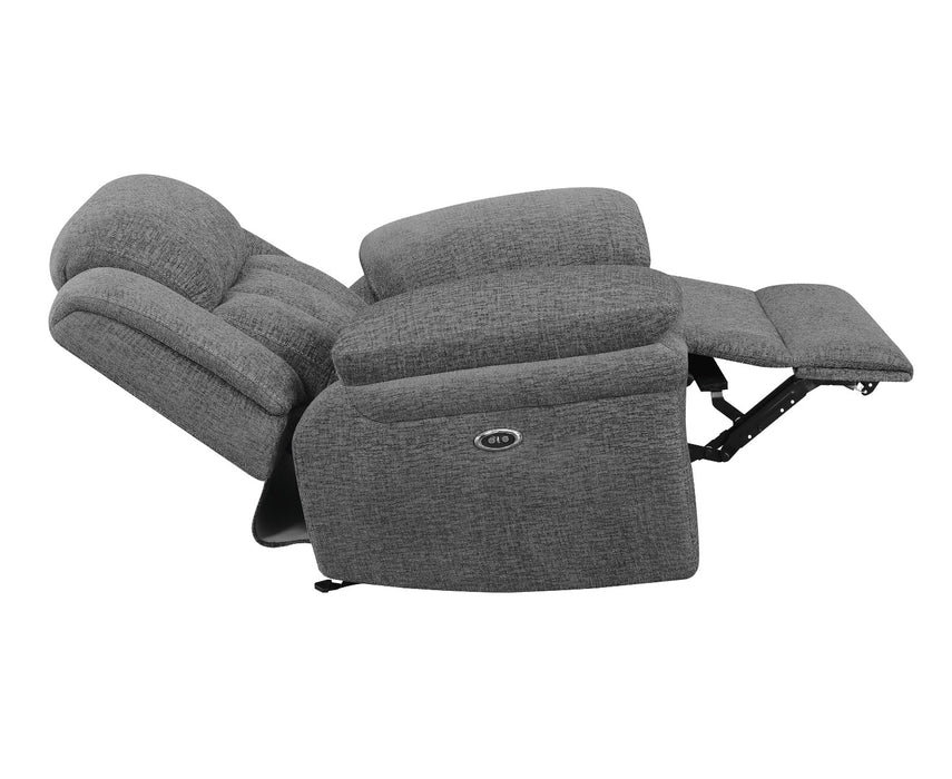Coaster Furniture - Bahrain Upholstered Power Glider Recliner Charcoal - 609543P