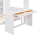 GFD Home - Twin size Loft Bed with a Stand-alone bed, Shelves,Desk,and Wardrobe-White - GreatFurnitureDeal