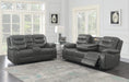 Coaster Furniture - Flamenco 2-Piece Tufted Upholstered Power Living Room Set Charcoal - 610204P-S2 - GreatFurnitureDeal